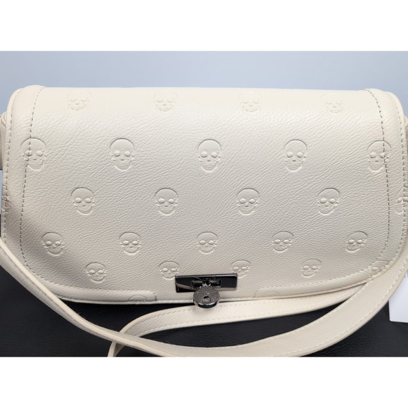 Betsey Johnson Handbags - BETSEY JOHNSON Purse‎ Skulls Embossed Crossbody Bag XOMARCI Chalk NWT
